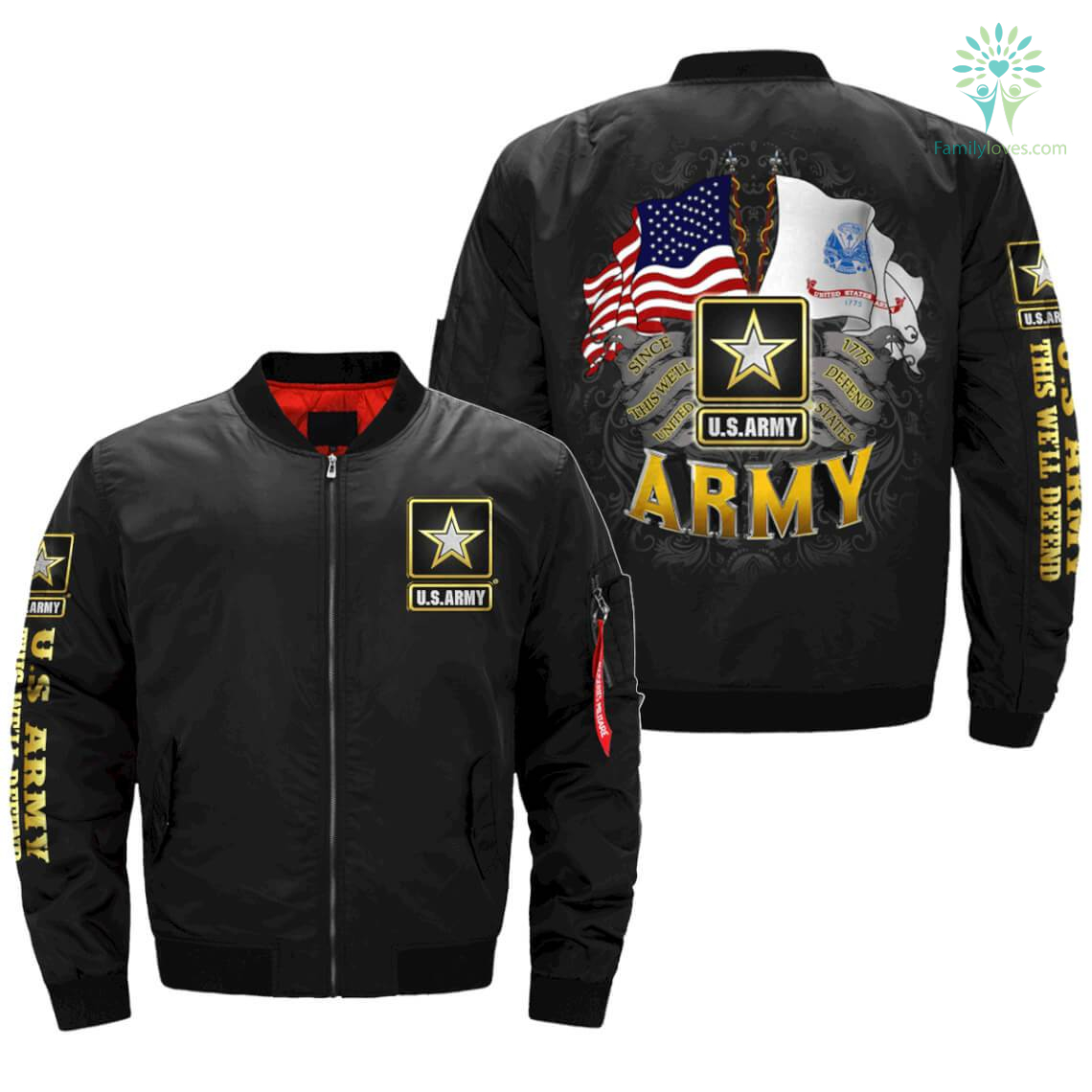 U.S.ARMY, SINCE 1775 THIS WE'LL DEFEND UNITED STATES V2.0 OVER PRINT ...