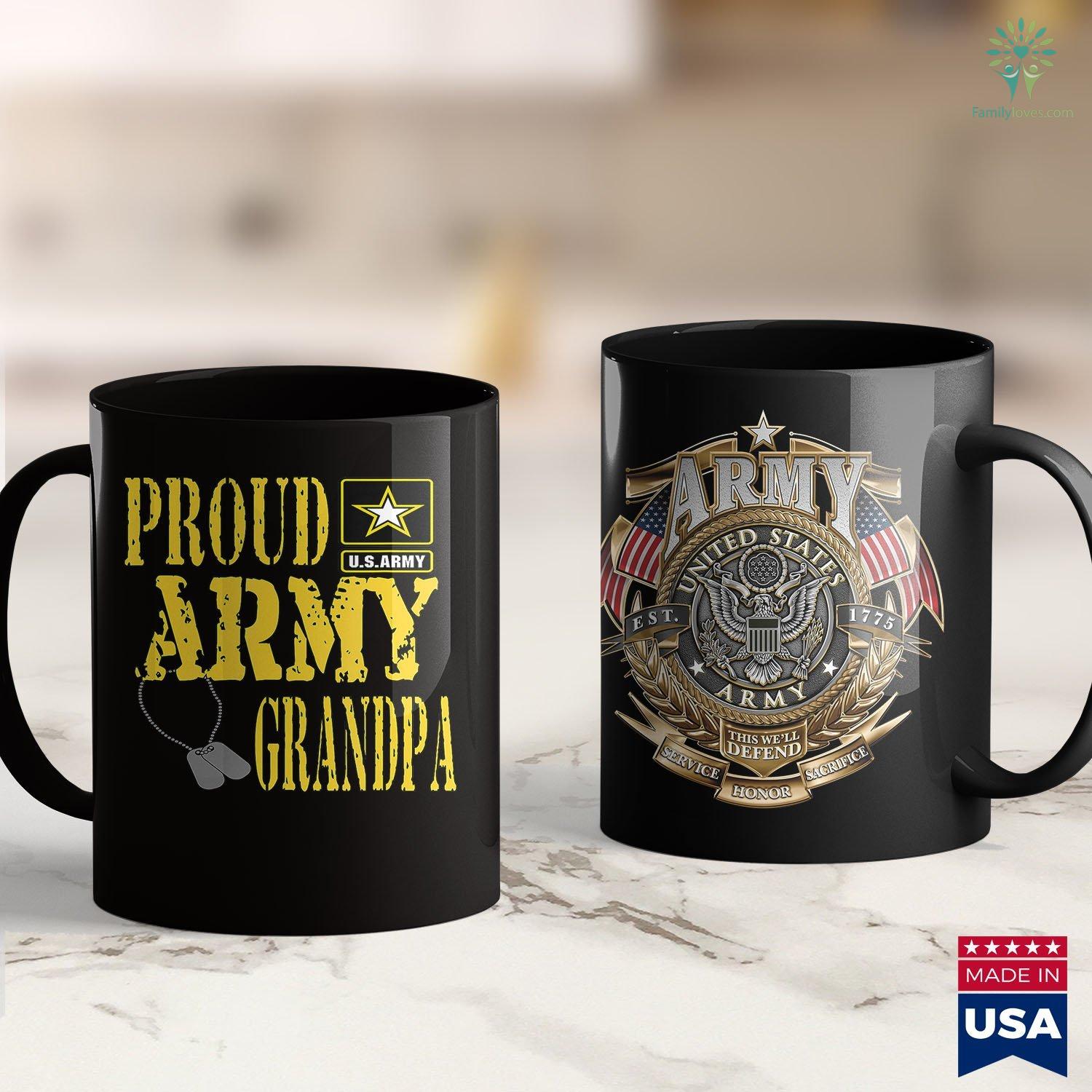 11oz mug Ranger Tab Black Gold Printed Ceramic Coffee Tea Cup Gift Mug 