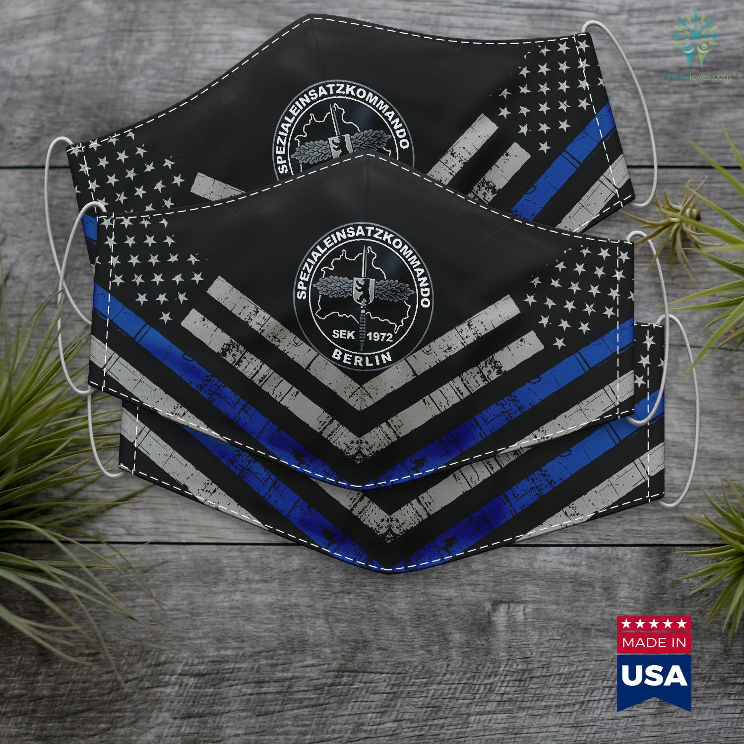 F The Police Roblox Id Germany Berlin Swat Police Sek Spezialeinsatzkommando Cloth Face Mask Gift Familyloves Com - american flag patch roblox
