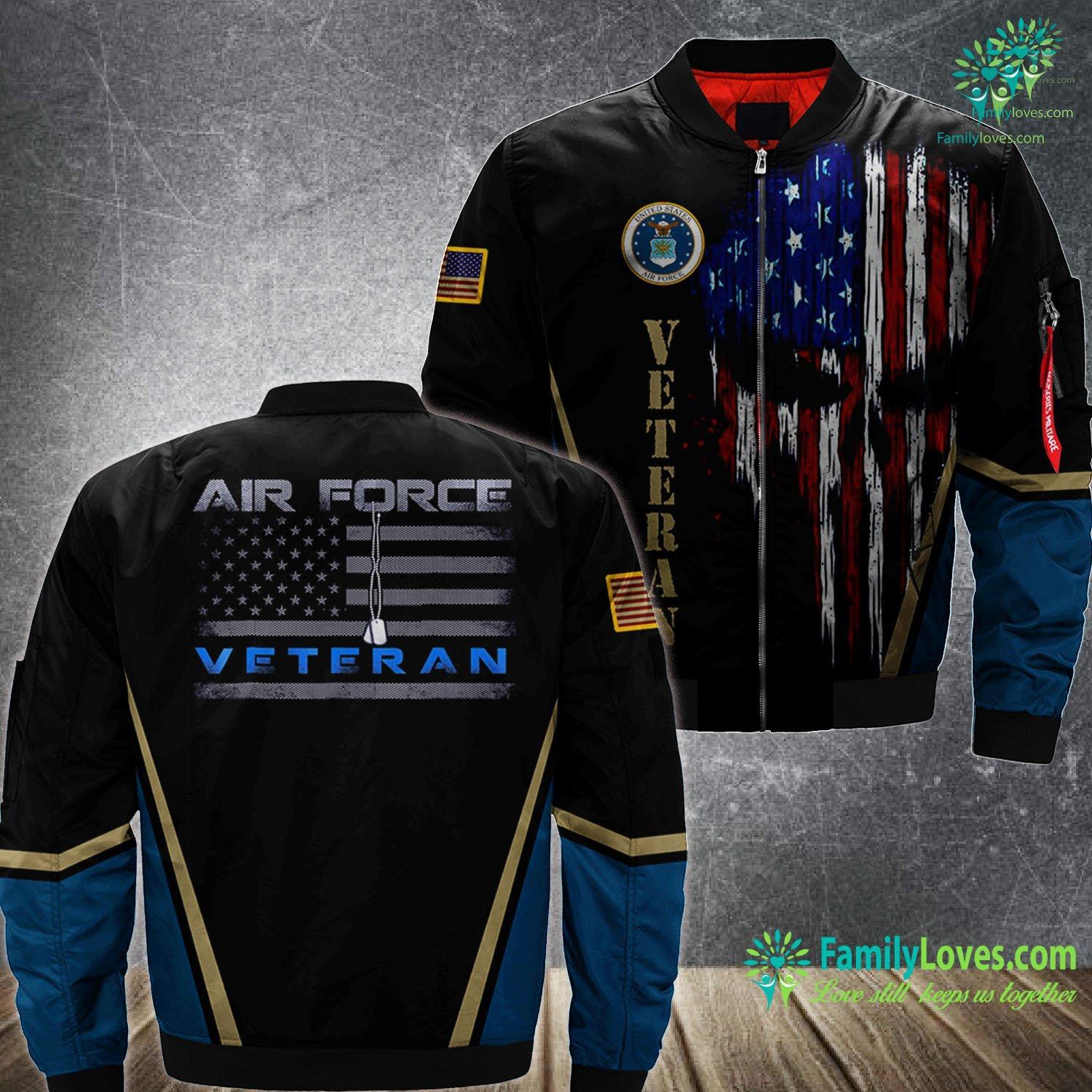 Chain Of Command Air Force Veteran Us Air Force American Flag Veterans S Air Force MA1 Bomber Jacket All Over Print Family Loves US Military Veterans Shirts Gifts Ideas