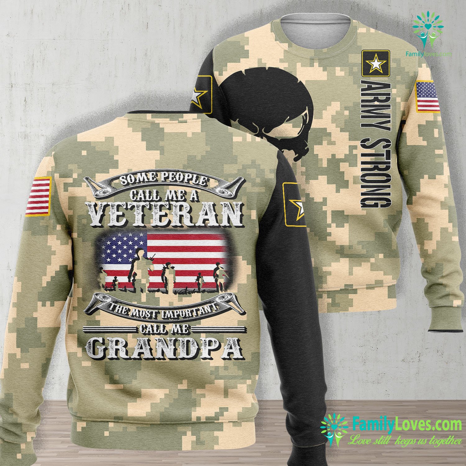 Army Grandpa Proud Grandpa of a US Soldier Black Patch /& With Hat optional